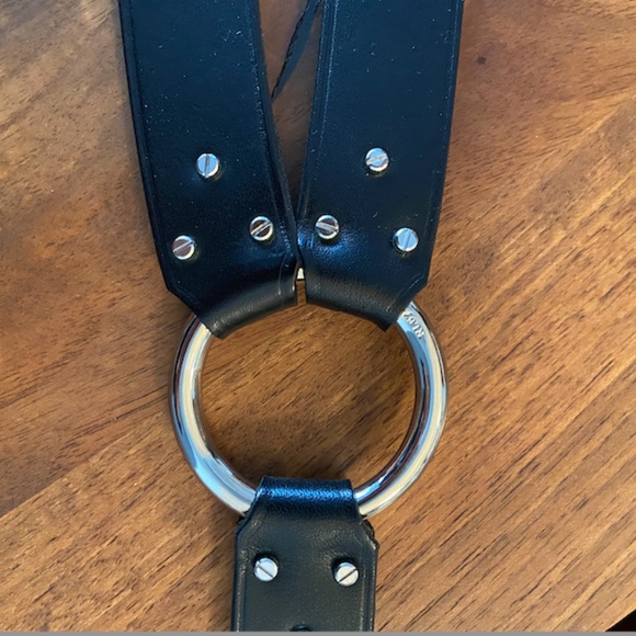 RALPH LAUREN COLLECTION Black Leather vintage Belt (Small) - Picture 4 of 6